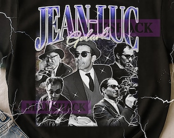 Jean-Luc Godard Vintage Bootleg T-Shirt, Jean-Luc Godard Retro 90s Director Merch, Film Legend Fan Tee, Cinema Lover Gift