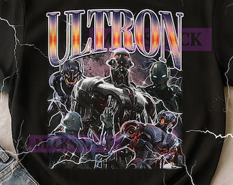Ultron Bootleg Shirt, Vintage Sci-Fi Villain Robot Iconic Character Tee, 90s Retro Throwback T-shirt, Ultron Sweater