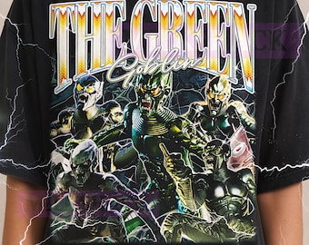 The Green Goblin Bootleg Shirt, Vintage Comic Book Villain Iconic Supervillain Tee, 90s Retro Throwback T-shirt, The Green Goblin Sweater