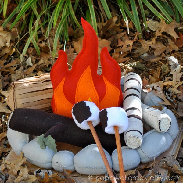 Felt Handmade Toy Campfire or Decor