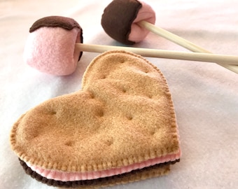 Felt Food Valentine's Day, Heart Cookie