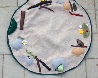 Campfire Play Mat,Campfire Gear, Felt Campfire Play Mat