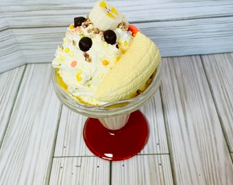 Fake food ice cream sundae