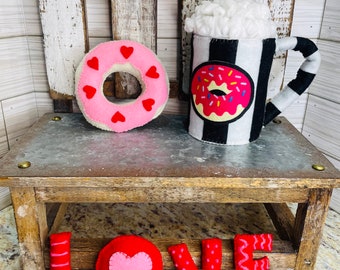 Felt toy food Valentine’s Day set