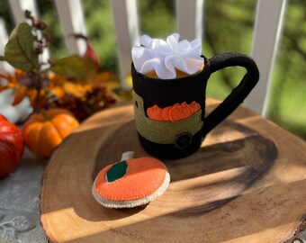 Toy Felt Pumpkin Latte