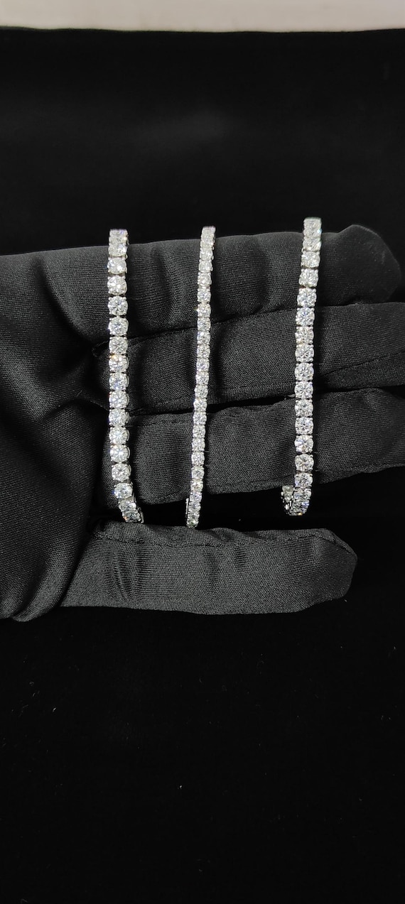 Lab Grown Diamond Tennis Bracelets|  14K White Gold | Round Cut | Classic Elegant Sparkle.