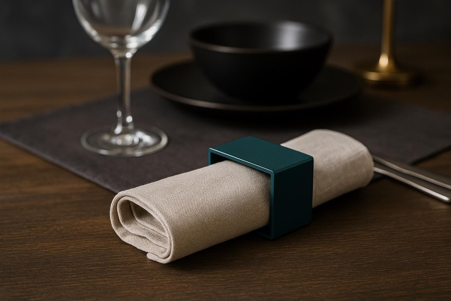 Gold Napkin Marble Wrought Iron Napkin Rings Personalized Wooden