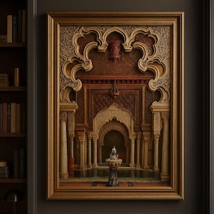 3D Islamic Moorish Arch Wall Art: Andalusian Moroccan Decor
