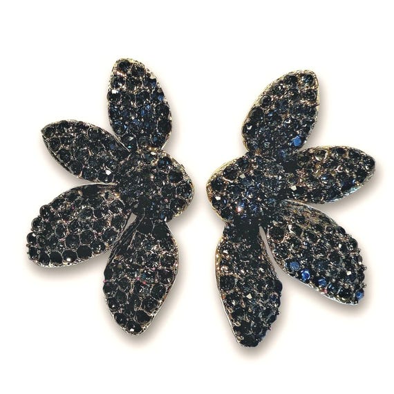 ✨NEW Elegant Black Floral Earrings Amazon.com: CEALXHENY Flower Dangle Earrings Boho Layered  main image 3