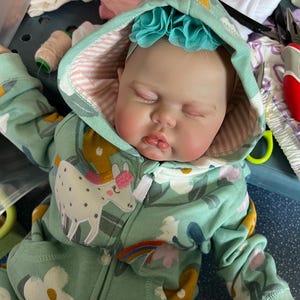 Sleeping Pickle Reborn Baby Girl Doll: Reborn Weighted Soft Cloth Body, 24 inch 5LBS