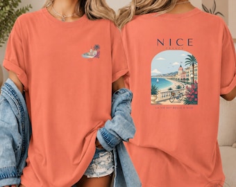Nice France T-Shirt, Comfort Colors Tee, French Riviera Gift, Côte d'Azur Shirt
