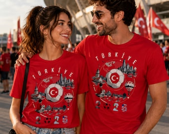 Turkey Football Fan T-Shirt, World Soccer 2026, Turkish Soccer Tee, Unisex Futbol Shirt