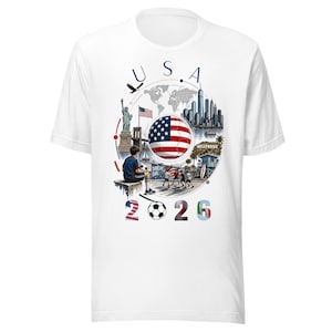 USA Soccer Shirt, American Football Fan T-shirt, USMNT Fan Tee 2026, Soccer Gift for Him, Unisex Bella Canvas