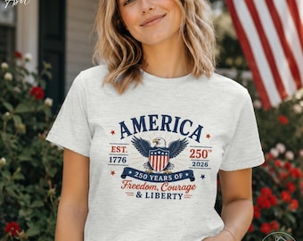 America 250th Anniversary Eagle Tee – Freedom Patriotic 1776 USA Gift