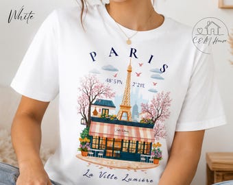 Paris T-Shirt, France Travel Gift, Eiffel Tower Graphic Tee, Europe Souvenir, French Gift