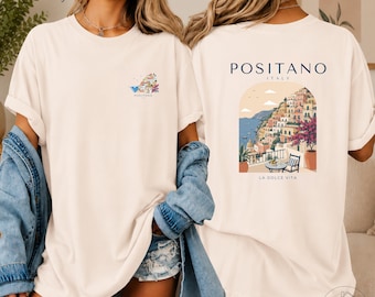 Positano Italy T-Shirt, Comfort Colors 1717 Tee, Amalfi Coast Gift, Italian Summer Shirt