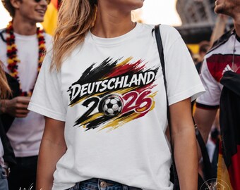 Deutschland Football Fan Shirt, German Soccer Supporter Tee 2026