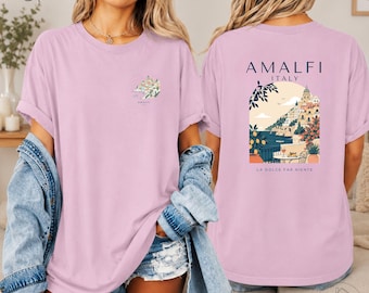 Amalfi Coast Graphic Tee | Vintage Italian Travel Comfort Colors 1717 Shirt
