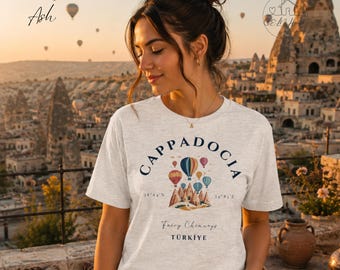 Cappadocia Fairy Chimneys T-Shirt | Turkey Travel Tee | Goreme Gift Shirt | Wanderlust Graphic Tee