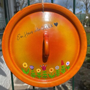 Garten Deko Emaille Topfdeckel