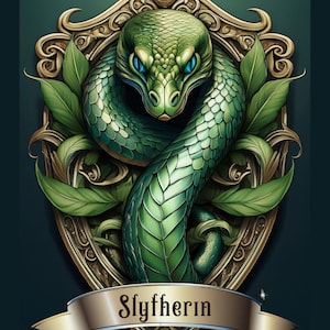 Slytherin House Hogwarts Emblem Harry Potter