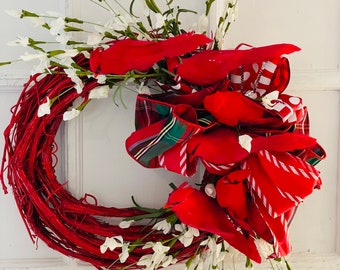 Cardinal Wreath-Red Cardinal Wreath-Cardinals Wreath-St Louis Cardinals Decor-Red Birds-Christmas Cardinal Wreath-Red Bird Wreath-Xmas Decor