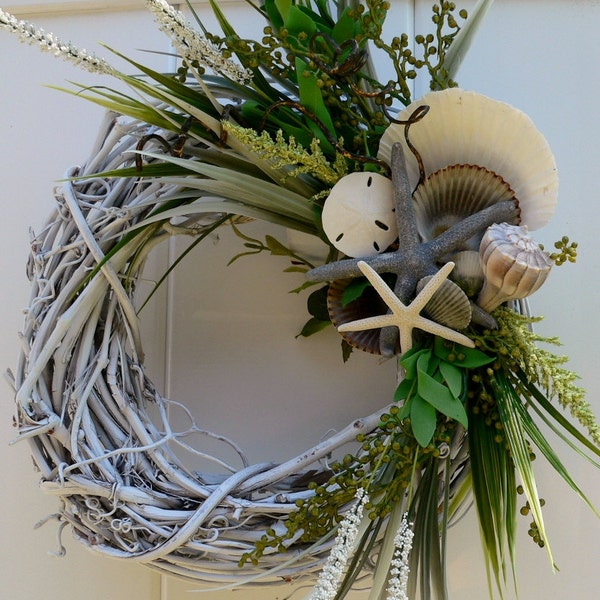 Beachy Wreath with Shells Shells Shells