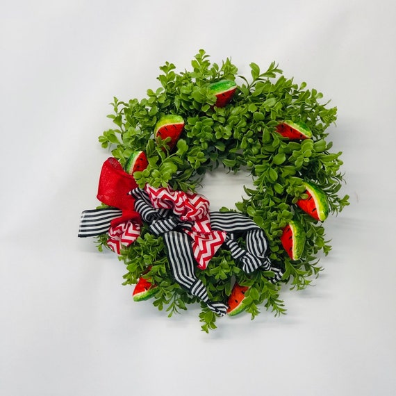Watermelon-Watermelon Wreath-Summer Wreath-Picnic Decor-Condo Size Wreath-Country Wreath-Farm Decor-Country Wedding-Fruit