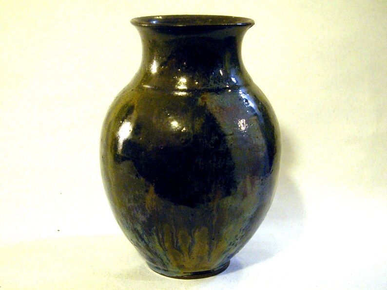 Dark Pacific Rain Vase Pottery Medium Handmade Ceramic Etsy