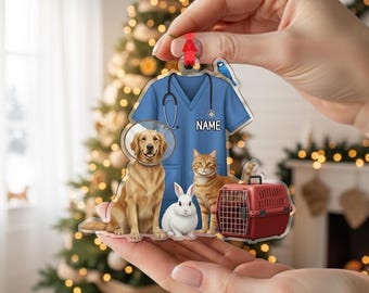 Personalized Veterinarian Christmas Ornament