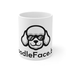 Poodle Mug Cute Dog Coffee Cup (325ml) | Funny Poodle Gift for Dog Lovers, Kids & Pet Parents | Poodleface Original