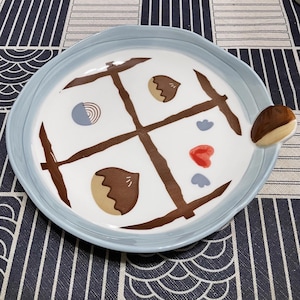 Cute Chestnut Ceramic Plate – 7.5 Inch Hand-Painted Dish with Whimsical Design – Kawaii Dinnerware, Creative Gift for Food Lovers