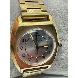 Vintage Ladies Bulova Accutron 10k GP Gold Tone Watch New Battery