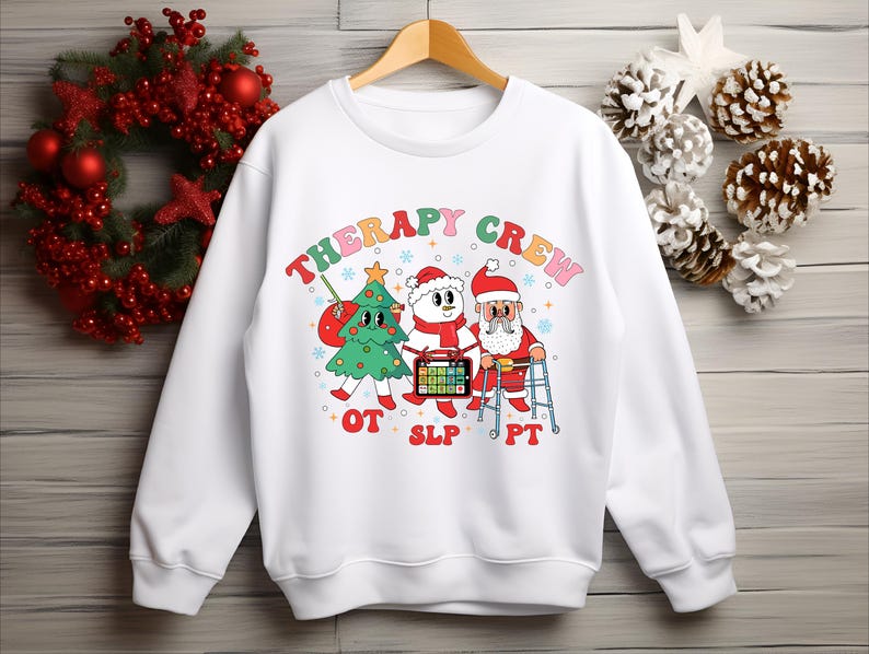 Therapy Crew Christmas Png • Slp Ot Pt Holiday Design (digital Download ...