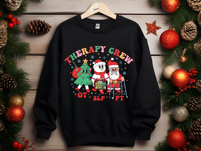 Therapy Crew Christmas Png • Slp Ot Pt Holiday Design (digital Download ...