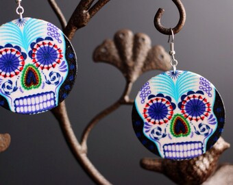 Sugar Skull Earrings (Dia De Los Muertos)