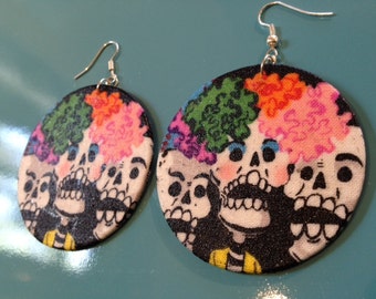 Sugar Skull Day of the dead earrings (Dia De Los Muertos)