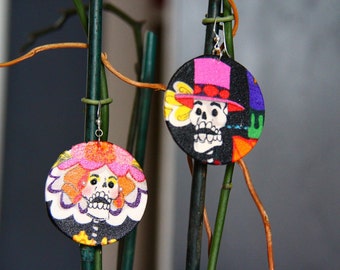 Skeleton Sugar Skull Couple Day Of The Dead (Dia De Los muertos)