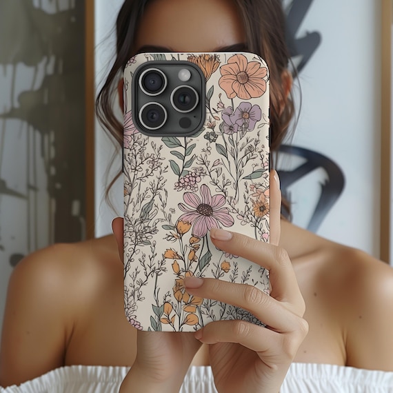 Fall Floral Phone Case, Wildflower Phone Case, Autumn Phone Case, Case for IPhone, Samsung and Google Pixel Phone, Floral  Phonecase