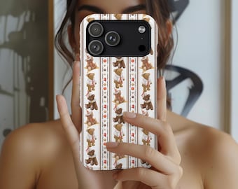 Teddy Bear Phone Case, CircusTeddy Bear Tough Case, iPhone 17 16 15 14 13 12 Pro Max Plus Samsung Galaxy S25 S24 Google Pixel