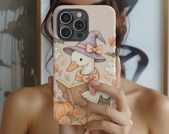 Fall Watercolor Goose Phone Case: Book Lover Gift
