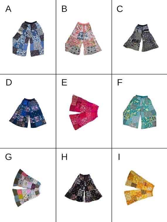 Handmade Patchwork Palazzo Pants: Boho Hippie Wid… - image 5