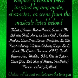 Custom Broadway Musical Prints — Made to Order — Instant Digital Download