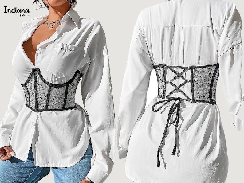 Underbust Corset Sewing Pattern DIY Adjustable Corset Top PDF underbust-corset-sewing-pattern-diy-adjustable-corset-top-pdf