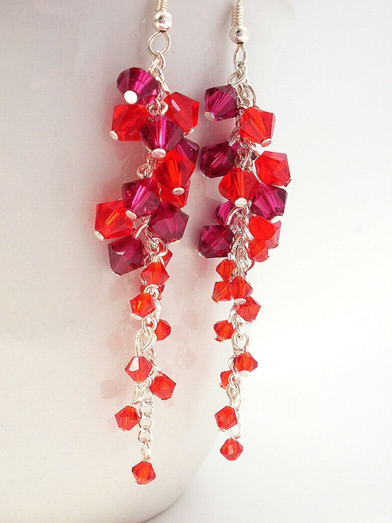 Details 80+ red swarovski crystal earrings esthdonghoadian