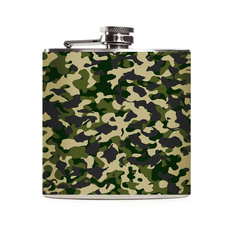 Green Camo Flask Personalized Hunting Camo Gifts for Men Etsy UK