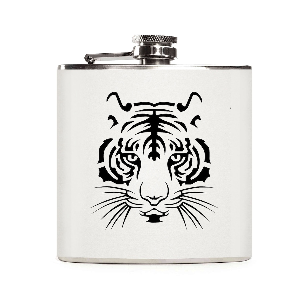 Tiger Gift Flask Tiger Flask Personalized Flask Flasks for Etsy