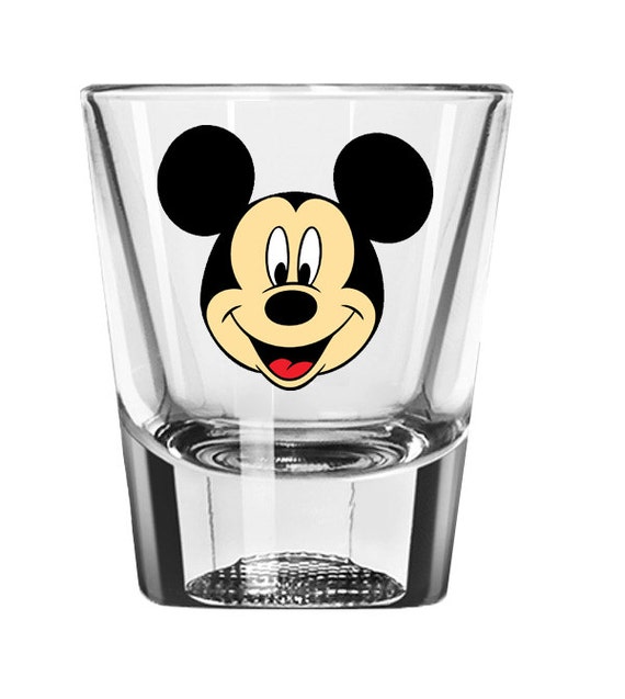 Mickey Mouse Shot Glass, Disney Wedding Shot Glasses, Custom