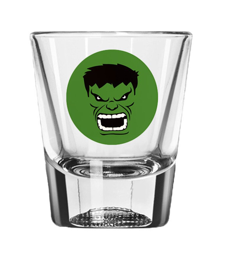 Incredible Hulk Shot Glass Marvel Avengers Superhero Wedding Etsy