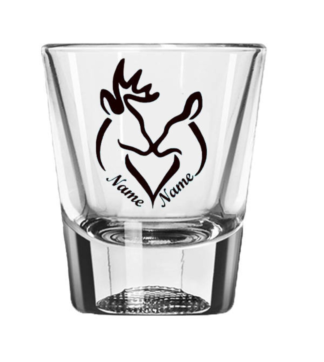 Deer Shot Glass, His and Hers Wedding Couple Gift, Hunting Gifts, Bride